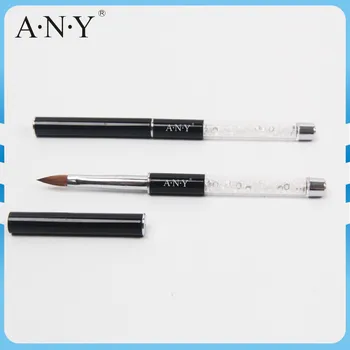 

Free Shipping ANY Metal Acrylic Handle 100% Pure Kolinsky Oval Nail Art Acrylic Brush 12# Single Piece