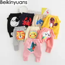 Детская зимняя одежда штаны для мальчиков штаны для маленьких девочек многоцветные утепленные бархатные штаны с рисунком