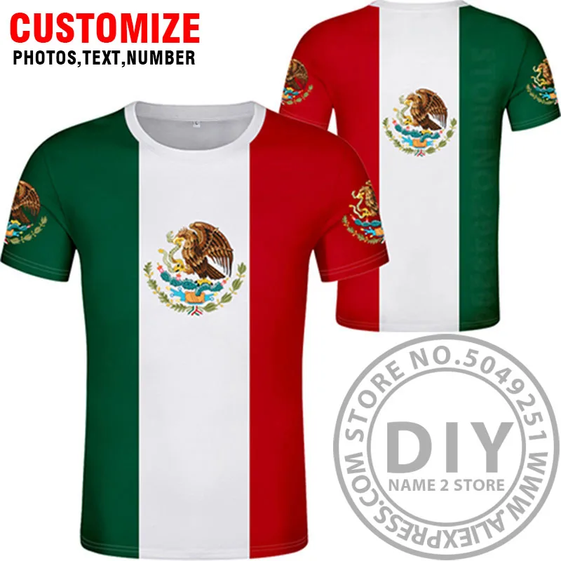 THE UNITED STATES OF MEXICO t shirt logo free custom name number mex t-shirt nation flag mx spanish mexican print photo clothing