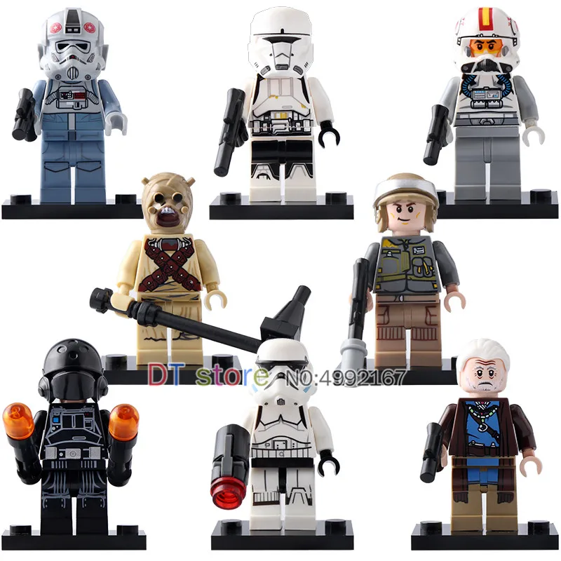 

50Pcs/Lot Star Wars Figures REBEL TROOPER STORMTROOPER CLONE TURBO TANK Legoing Building Blocks Bricks Toys Children Gift G001