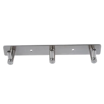 

3 Hooks Coat Robe Hat Clothes Wall Hanger Rack Holder Stainless