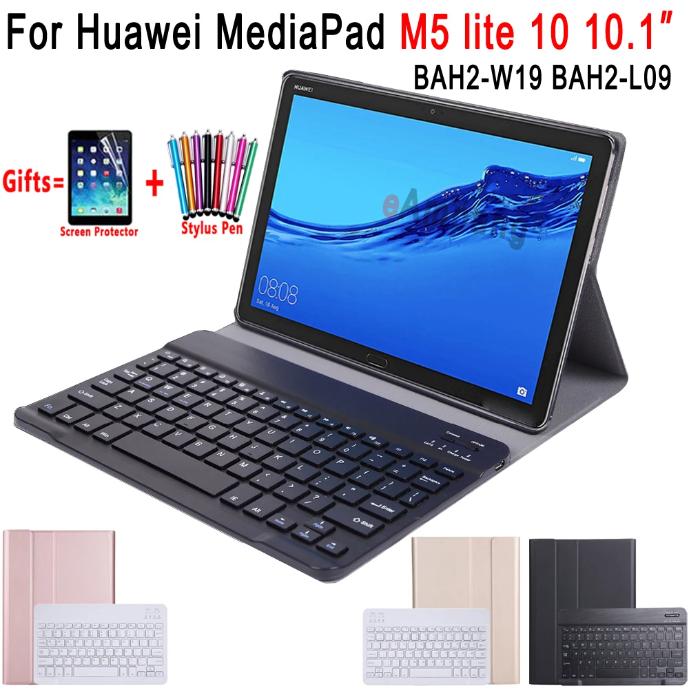 Для huawei Mediapad M5 Lite 10 Клавиатура чехол 10,1 дюймов BAH2-W09 BAH2-L09 BAH2-W19 Bluetooth клавиатура кожаный защитный корпус