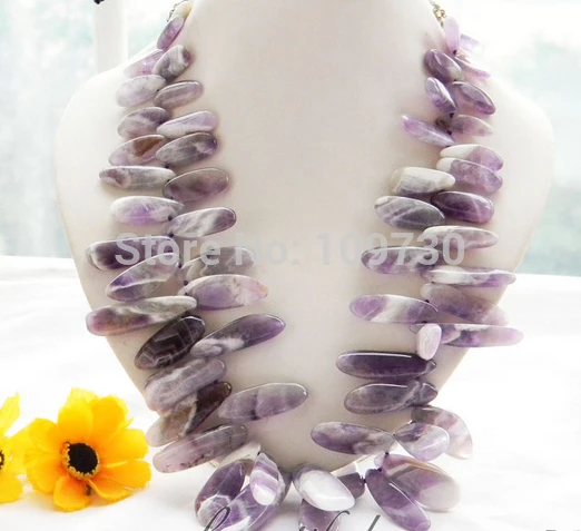 

Jewelr 004039 original strip purple Amethyst necklace