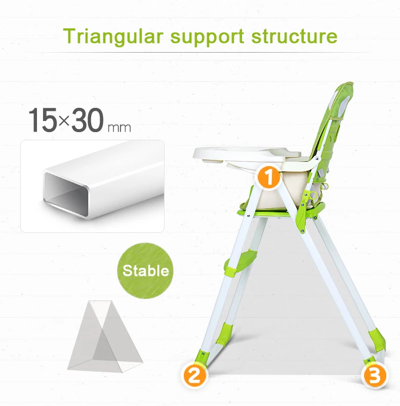 Родитель Портативный обеденный стульчик для кормления для маленьких детей складной детский стульчик прочного здоровья Пластик стульчик