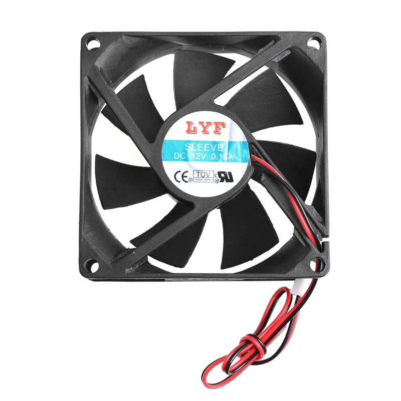 12V 2-контактный 80x80x25 мм компьютер Процессор Системы радиатора Бесщеточный
