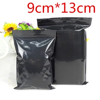 

9*13cm 500Pcs/ Lot Self Seal Black Plastic Zip Lock Storage Pack Bag With Valve Zipper Poly Resealable Packing Packaging Pouch