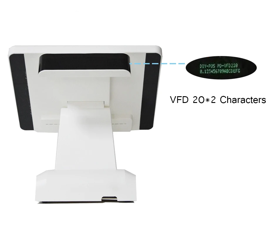 15 дюймов сенсорный POS система POS машина/кассовый аппарат с VFD точки продаж для розничной торговли