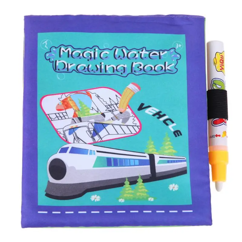 

Coloring Magic Water Drawing Book with Pen Cartoon Vehicle Painting Doodle Book Baby Kids Educational Drawing Toys Children Gift