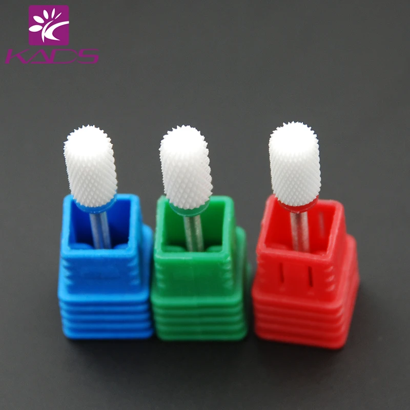 KADS Cylinder Ceramic Nail Art Drill Bits For Electric manicure machine accessories Electric Manicure Cutter Nail