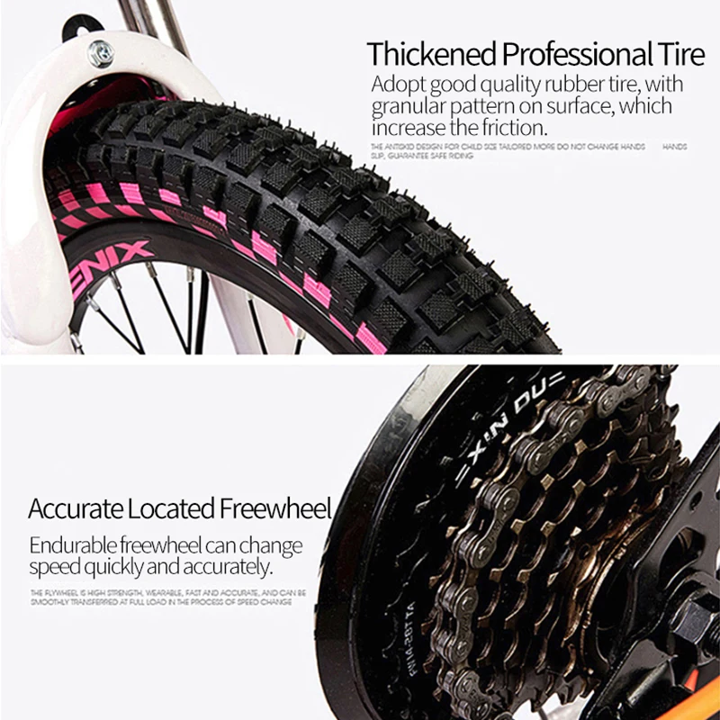 Phoenix High Quality Children Bicycle Durable Lightweight Aluminum Kids Bike 18 20 22 INCH Single Speed 21 Speed Racing Tires