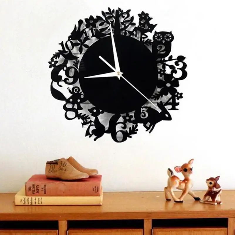 

Acrylic Modern DIY Wall Clock 3D Mirror Surface Sticker Home Office Decor 2018 Fashion august13