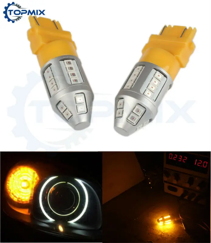 3157-ZD-30LED2835-Y Car LED Turn signal Light Yellow 3