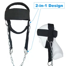 Kopf Hals Heben Strap mit Kette Einstellbare Kopf Harness Neck Trainer für Home Gym Gewichtheben Bodybuilding Barbell Workout