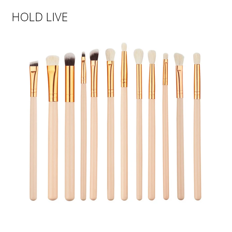 

HOLD LIVE 12 Pcs Makeup Brushes Set Foundation Eyeshadow Eyeliner Lip Blending Pencil Make Up Kit For Eyes Make-up Cosmetics Kit