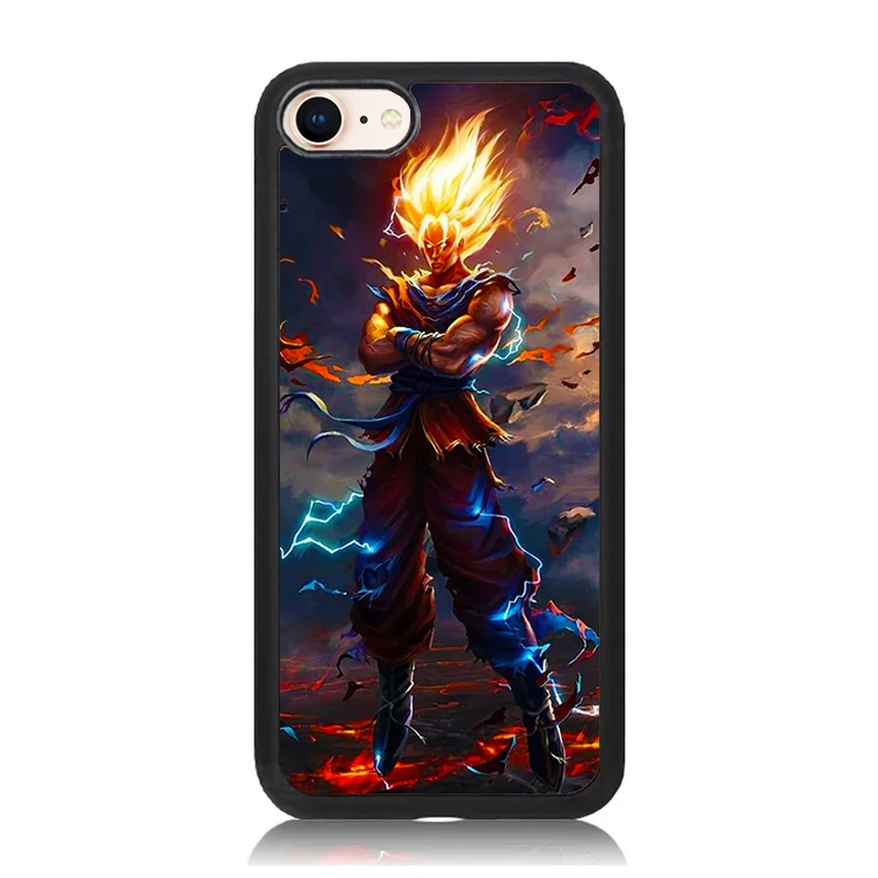

Cartoon Anime Dragon Ball Z Goku Light SSJ Art Print Protective Shell Skin Phone Case For iPhone 8 8Plus 7 7Plus Back Cover