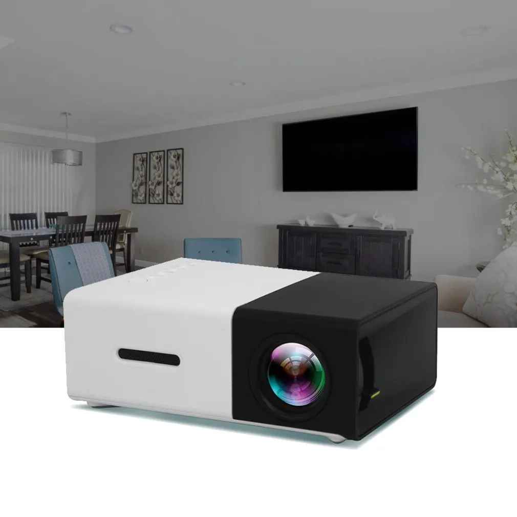  YG300 HA CONDOTTO il Proiettore 3D HD Portatile Mini Pocket LCD Proiettore per Home Cinema Theater 