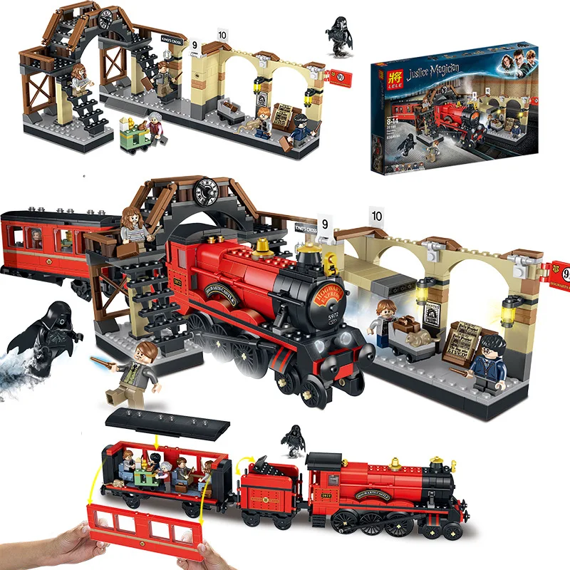 

New Arrival 836Pcs LegoINGlys Harry Potter Hogwarts Building Blocks LegoINGlys Figures Train Bricks Educational Children Diy Toy