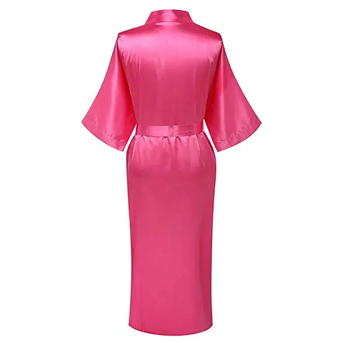 Women Sleepwear Bride Robes Silk Robe Sleepwear Pajamas Women Silk Satin Long Wedding Bride Bridesmaid Robe Kimono Robe Feminino Bath Large Size XXXL Peignoir Femme Sexy Bathrobe
