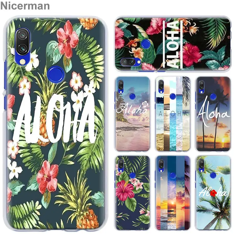 

Aloha Palm Trees Beach Sunset Case Cover for Xiaomi Redmi Note 5 6 7 Pro 4X 7 6 6A 5 Plus 5A S2 GO Pocophone F1 Phone case Coque