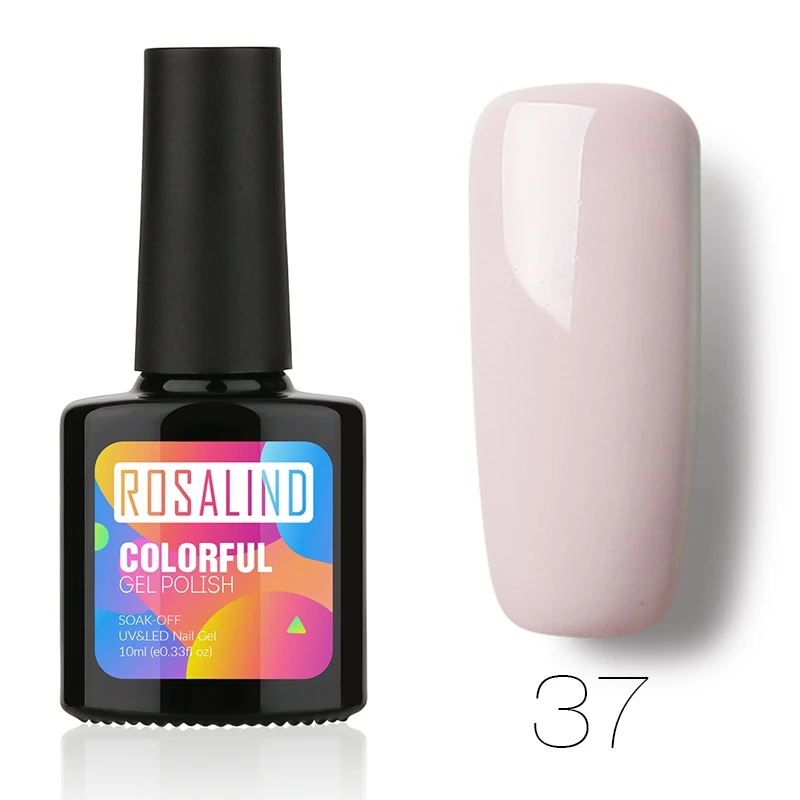 ROSALIND гель 1S 10 мл Лак для ногтей Soak Off UV праймер стойкий Гель-лак для ногтей для маникюра гель-лаки Новинка - Цвет: 37