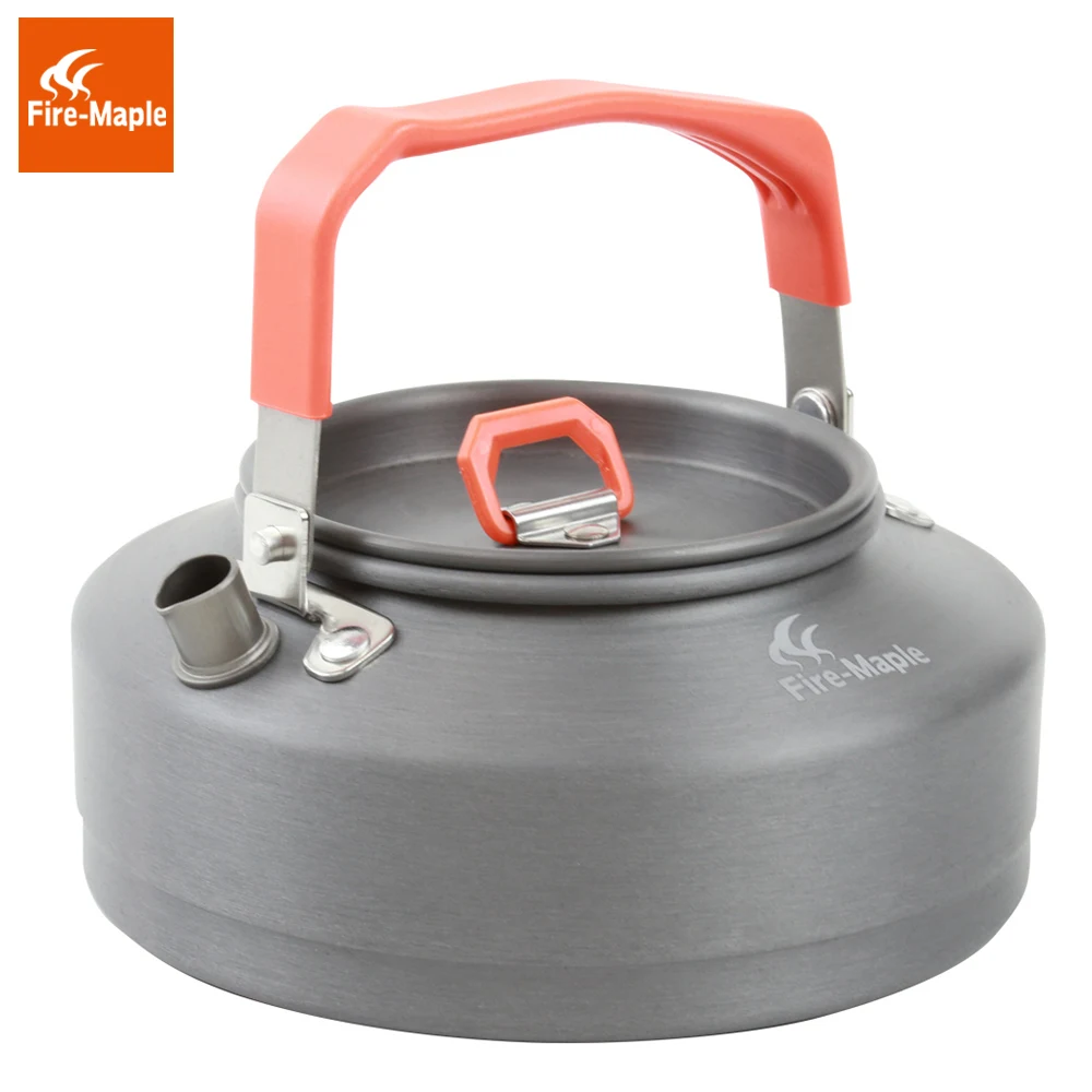 Fuego de arce té Camping al aire libre tetera café con a prueba de calor de manejar y colador de té de aleación de aluminio de 0.8L FMC-T3