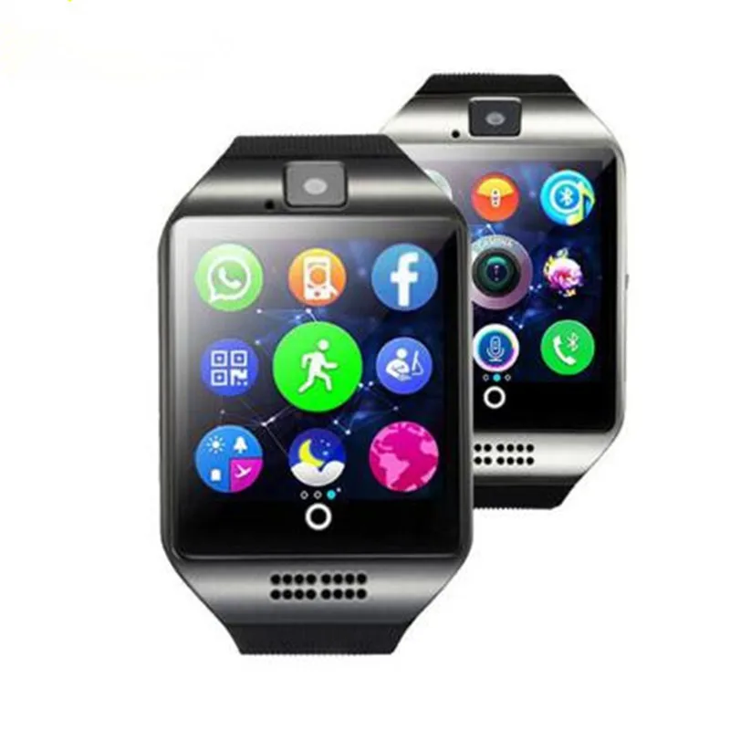 

10 pcs/lot Bluetooth Q18 Touch Screen Smart Watch With Camera Bluetooth WristWatch For IOS Android Phone PK U8 A1 DZ09 T8 X6 X3