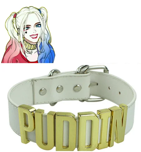 Puddin Harley Quinn аксессуары косплей отряд самоубийц вдохновил шею Чокер Воротник