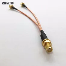 SMA гнездовая гайка для 2X SMA штекер Y Тип сплиттер-Сумматор косичка кабель RG316 15 см " для Wi-Fi роутера