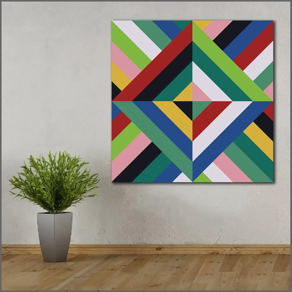 Unique Color Block Painting 