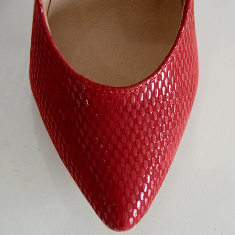 Women Summer Shoes Pumps Snakeskin Super High Heels 16cm Sexy Pointed Toe Ankle Strap Fenty Beauty Ladies Party Shoes Big Size