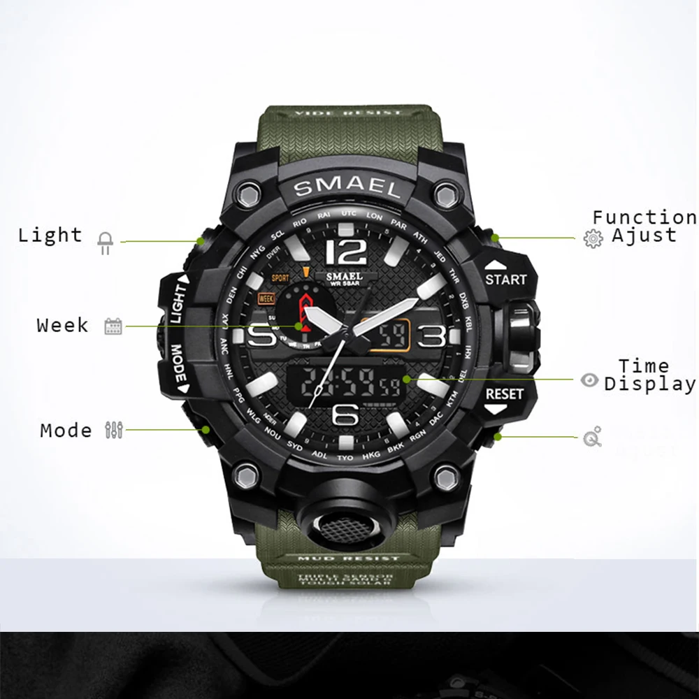 SMAEL военный светодиодный цифровые часы для мужчин лучший бренд класса люкс известный спортивные часы мужские часы электронные наручные часы Relogio Masculino