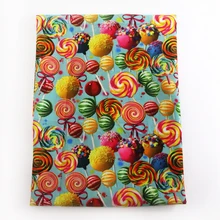 Давид аксессуары 50*145 см сладкий торт конфеты полиэстер и хлопок ткань для ткани детские постельные принадлежности Текстиль шитье Тильда кукла, c695