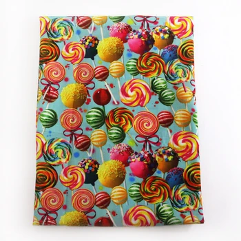 

David accessories 50*145CM sweet cake candy Polyester&cotton fabric for Tissue Kids Bedding textile Sewing Tilda Doll,c695