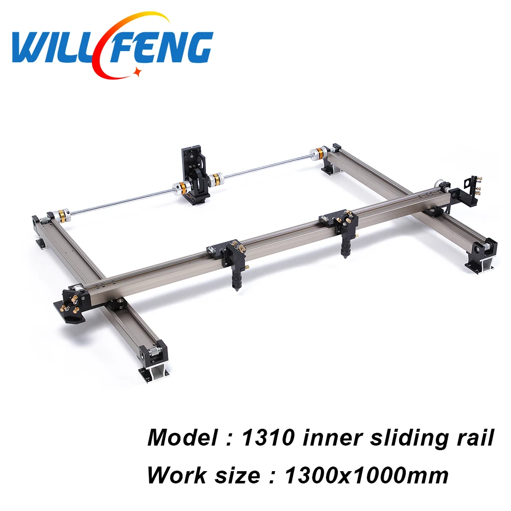 

Will Feng 1310 Whole Set DIY Inner Slide Guide Rail For Assemble Co2 Laser Cutter Engraving Machine Including Belt Tube Support