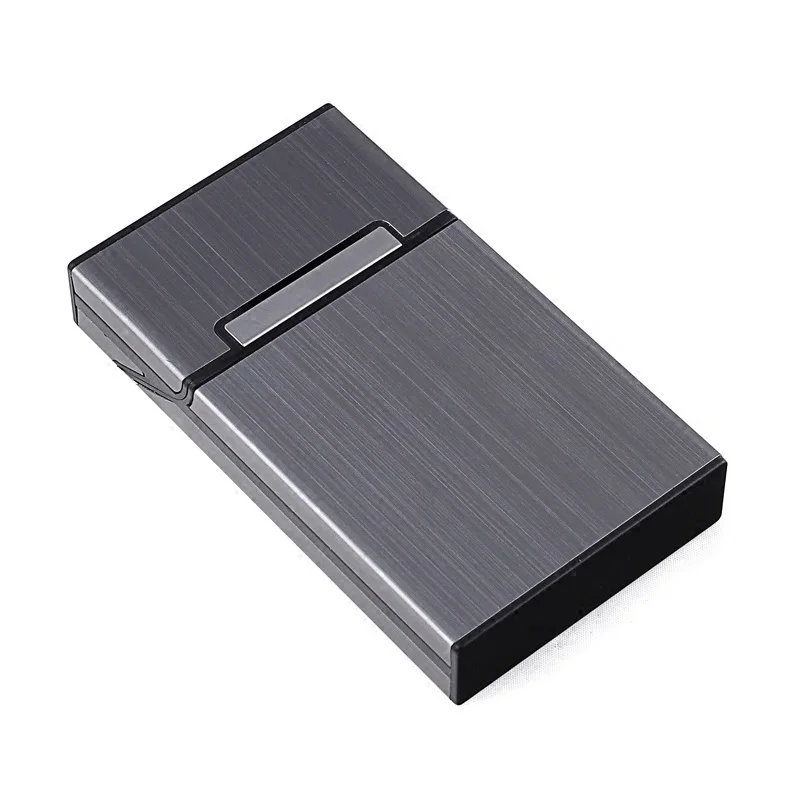 

Lengthened cigarette case(hold 20 pcs) Ultra-thin portable clamshell metal, male and female personal smoke
