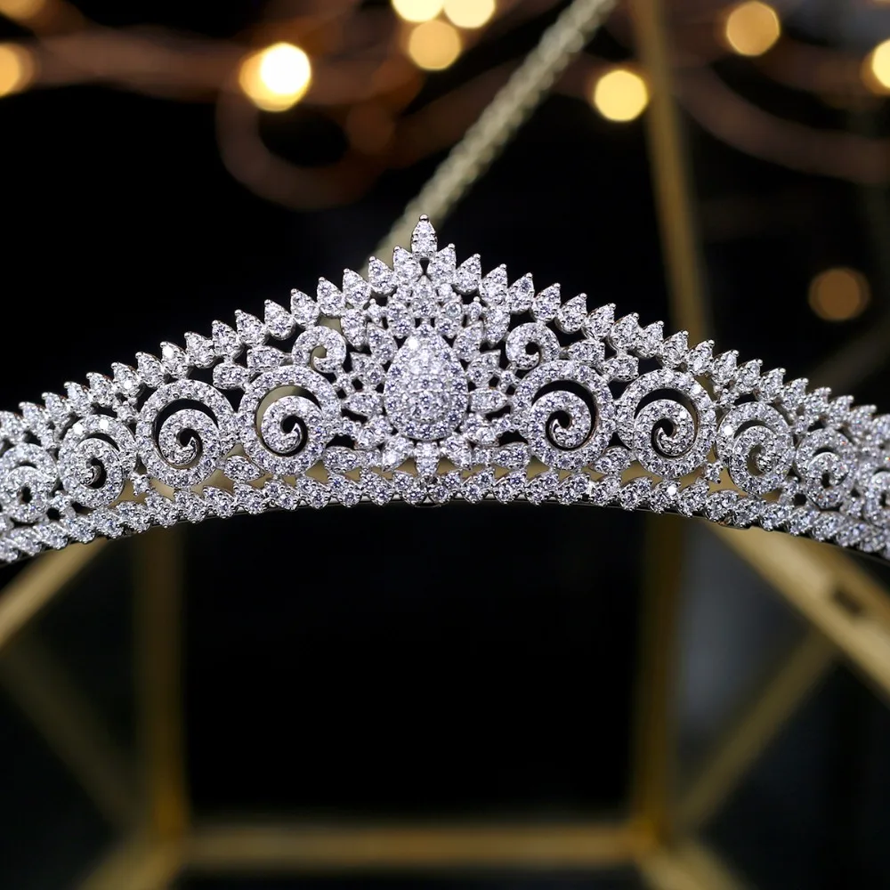 Дизайн свадебные диадемы свадебный головной убор невесты украшения для волос королевские короны Tocado Novia Свадебные аксессуары для волос