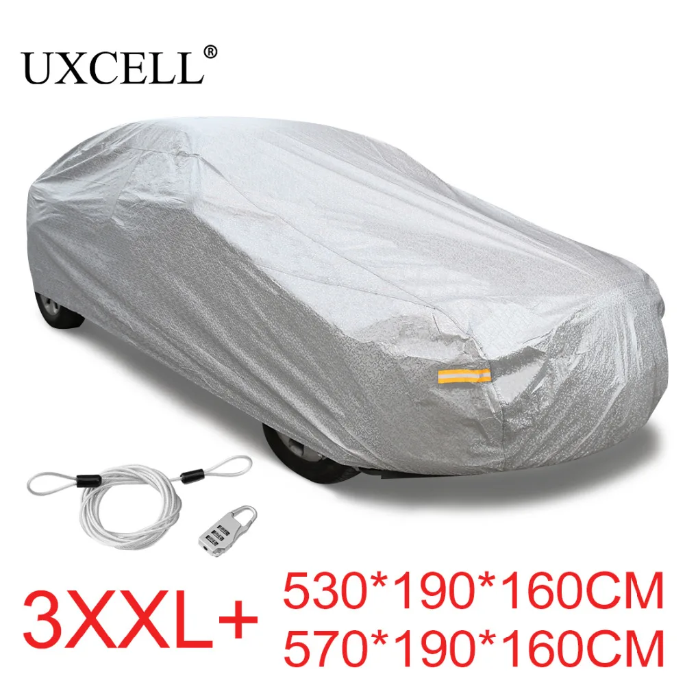 

UXCELL 530 x 190 x 160cm 570 x 190 x 160cm CPP Soft Aluminum Small Lock Reflective UV Waterproof Resist Protection Car Cover