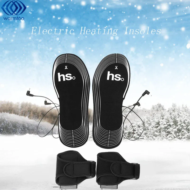 

Carbon Fiber Black Electric Heating Shoe Insoles Battery Compartment Heating Insole Shoe Dryer 4.5 V Power Supply
