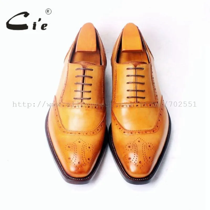 Cie/ ; Повседневные Мужские модельные туфли из телячьей кожи ручной работы на заказ; коричневые туфли-оксфорды ручной работы; OX114