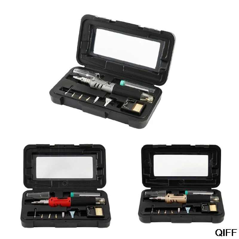 

Drop Ship&Wholesale Gas Soldering Iron Case Set Multifunction HS-1115K Butane Lighter Spray Gun Set Welding Equipment June 25