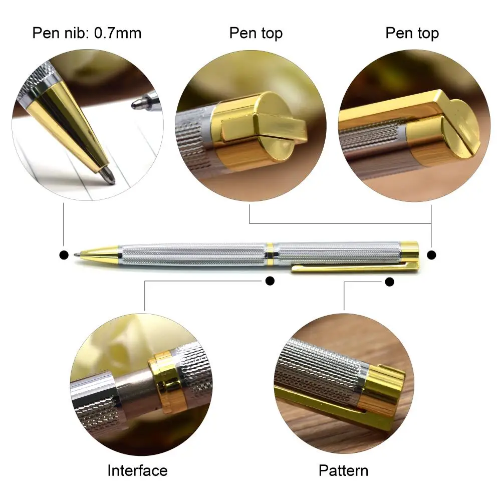 CCCAGYA C041 золотистая и стальная цветная металлическая шариковая ручка для обучения, офиса, школы, канцелярские принадлежности, Подарочная роскошная ручка для отелей, бизнес-ручка для письма