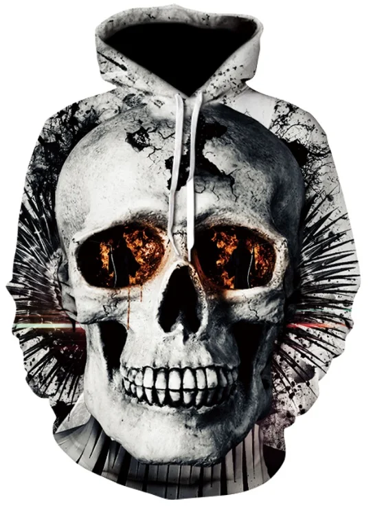 Hot hoodies Ghost red eye skull 3d series hoodie men's fashion winter spring sportswear hoodie sweatshirt jacket leisure tops - Цвет: 8