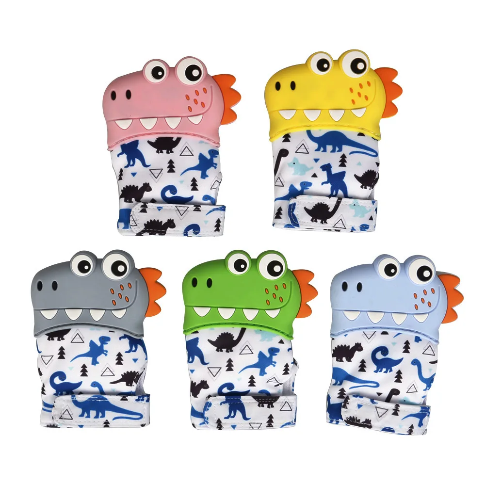 

Baby Teethers,gloveTeether silicone Teething Child Sucking Fingers Thumb Sound Nursing Pacifier Newborn Dental Care Durable toy