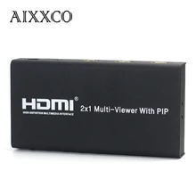 Aixxco hdmi 2×1 multi viewer splitter switcher mit pip mit ir 1080 p bild a/v abteilung hdtv pc für ps3 tv