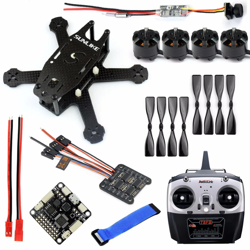 DIY Mini FPV font b Drone b font with NAZE32 CC3D F3 Flight Controller 130mm Integrated