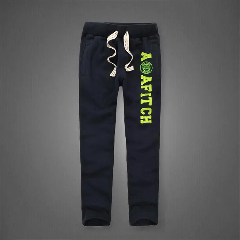 

YiRuiSen AF 2017 New Winter Joggers Keep Warm Thick Pants Soft Full Length Embroidery Men's Pants Outside Wear