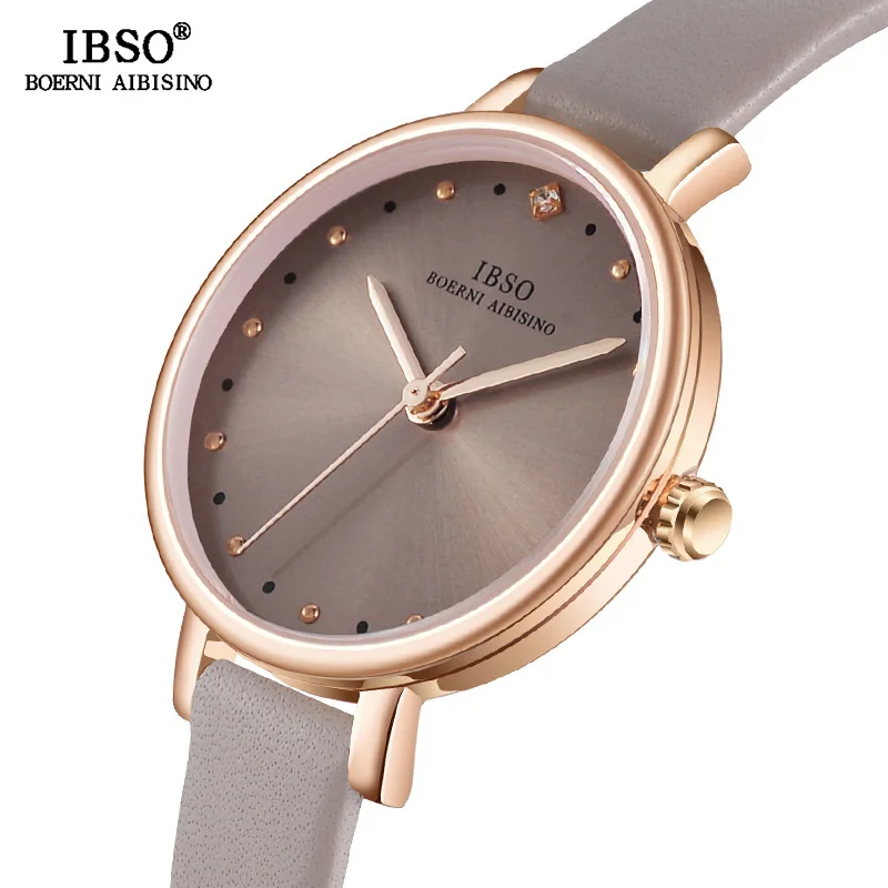 Бренд IBSO, роскошные женские кварцевые часы с кожаным ремешком, Montre Femme, модные женские наручные часы, женские часы