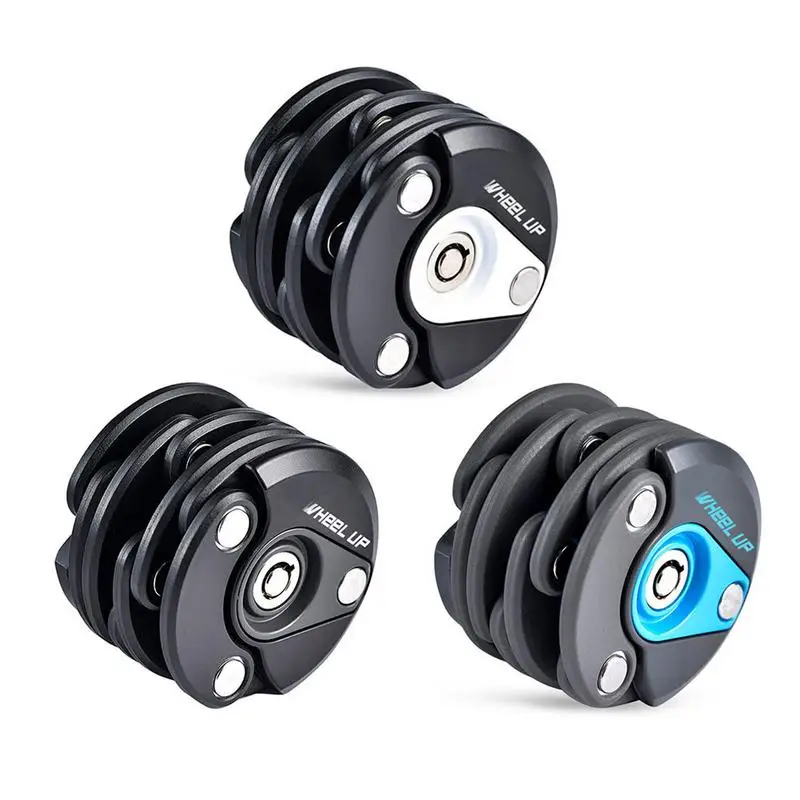 

Mini Hamburg Lock Anti-Theft 14 Sections Folding Security Steel Chain Lock MTB Road Bike Bicycle Cycle Lock Bicycle Accessory