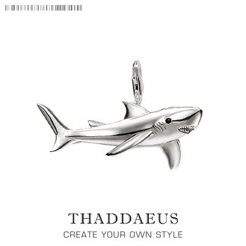 

Pendant Shark,2017 Brand New Fashion Jewelry Europe Bijoux Necklace Accessories 925 Sterling Silver Trendy Gift For Woman Men