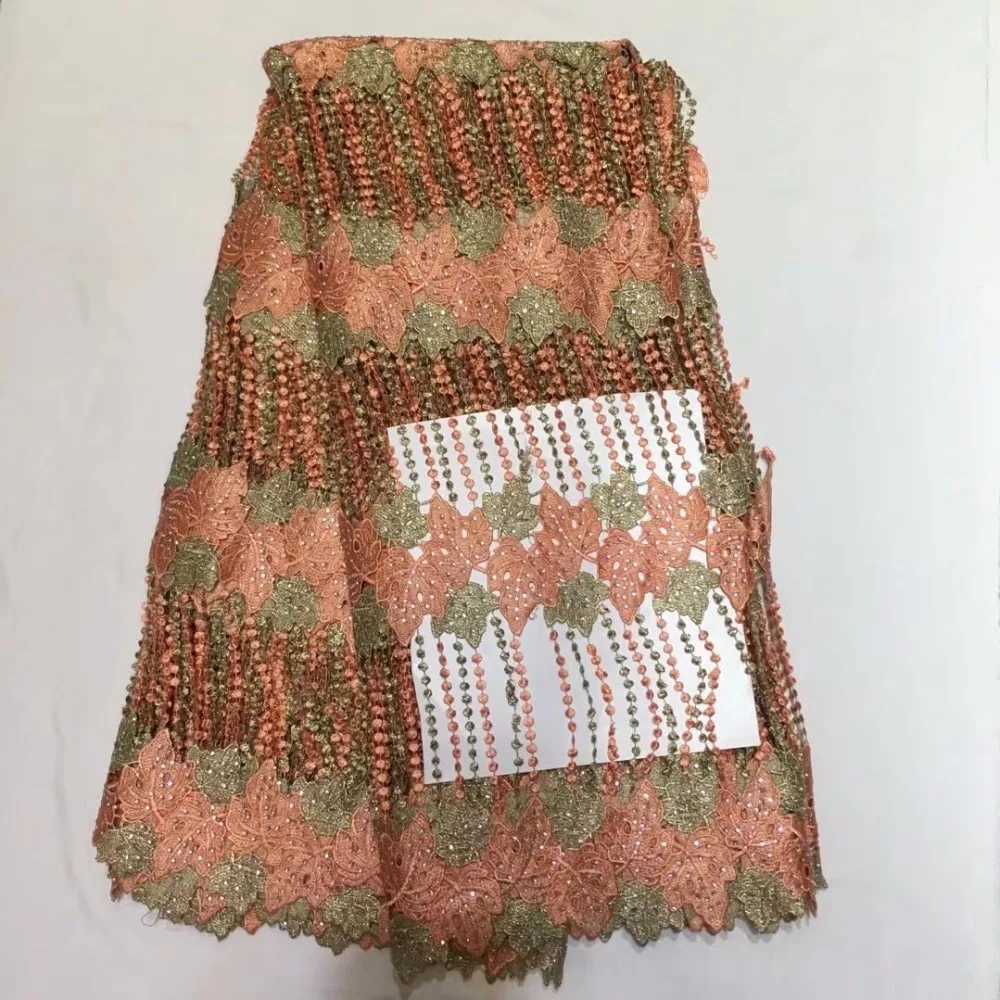 

New Arrival African French Net Lace Fabrics Embroidery Lace African Fabric 2018 PEACH Nigerian Latest wine French Tulle Lace